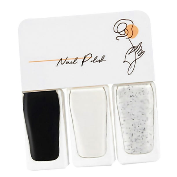 3pcs Water Based Nail Polish Set Women Easy Peel Off Quick Dry Nail Polish for Dating Halloween Party T15