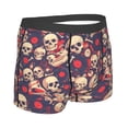 thumbnail image 3 of Balery Skull rock music record Men's Boxer Briefs, Soft and Breathable Cotton Underwear with nylon Waistband-XX-Large, 3 of 9