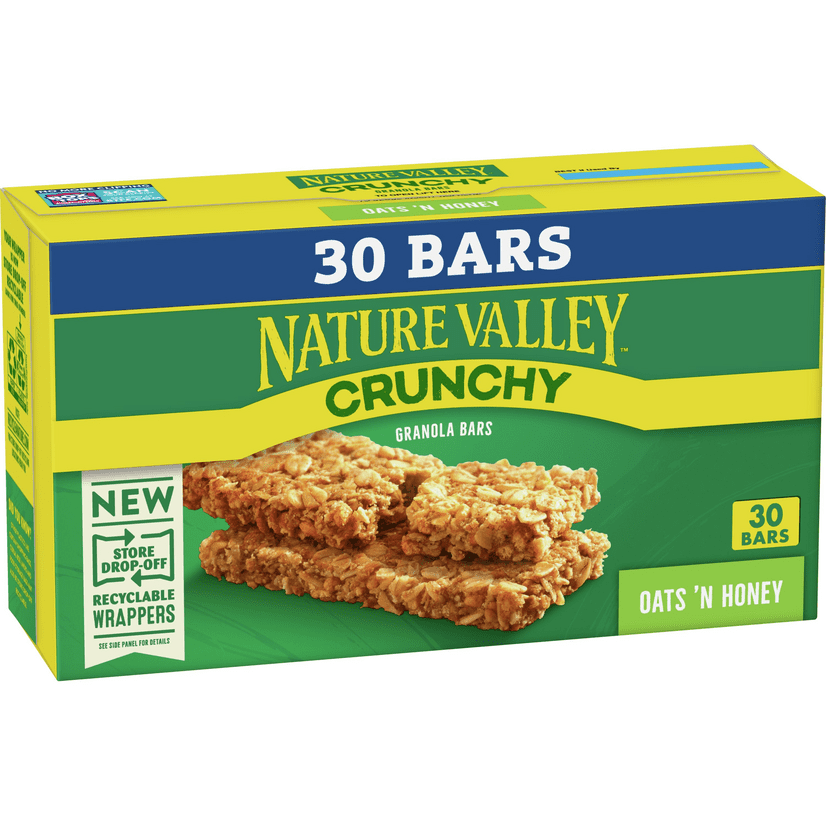 Nature Valley Granola Bars Crunchy Oats N Honey Family Pack 15 Ct Walmart Com Walmart Com