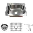 thumbnail image 5 of transolid classic 25'' l x 22'' w drop-in kitchen sink with sink grid and drain assembly, 5 of 5