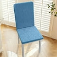 thumbnail image 5 of Merryso Stretch Dining Chair Covers Set of 2 - 1-Piece with Cushion, Washable Polyester Spandex, Blue Checks, Fits 17.7-23.6 Inch Back, 5 of 6