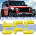 thumbnail image 2 of Unique Bargains 6pcs Hardtop Roof Removal Switch Handle Cover for Jeep Wrangler JL JLU 2018-2023 Yellow, 2 of 6