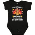 thumbnail image 3 of Inktastic Thanksgiving I'm Thankful Because I'm Gonna Be a Big Brother Boys or Girls Baby Bodysuit, 3 of 5
