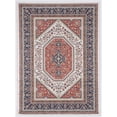 thumbnail image 2 of Contemporary Home Living 2.25' x 3.25' Geometric Medallion Area Throw Rug - Red and Navy Blue, 2 of 8