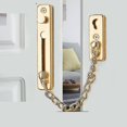 thumbnail image 3 of Cerradura de cadena de puerta antirrobo de acero inoxidable 304, pestillo de pernos de seguridad para el hogar para puerta interior, color doradoGold, 3 of 5