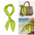 thumbnail image 4 of Unique Bargains 1 Pc Headband Solid Satin Square Hair Scarf Hair accessory Light Green, 4 of 4