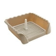 thumbnail image 2 of DOLITY Plateau pour Chien Antidérapant avec Clôture Anti-Éclaboussures Tapis de Toilette pour Chien Marron, 2 of 9