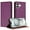 Purple, variant on Compatible for iPhone 17 Wallet Case, PU Leather Folio Flip Protective Case with Credit Card Holder, Kickstand, Shockproof Cover for iPhone 17, Brown
