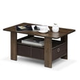 thumbnail image 1 of Furinno Table Basse Andrey avec Tiroir, Noyer Columbia/marron Foncé, 1 of 5