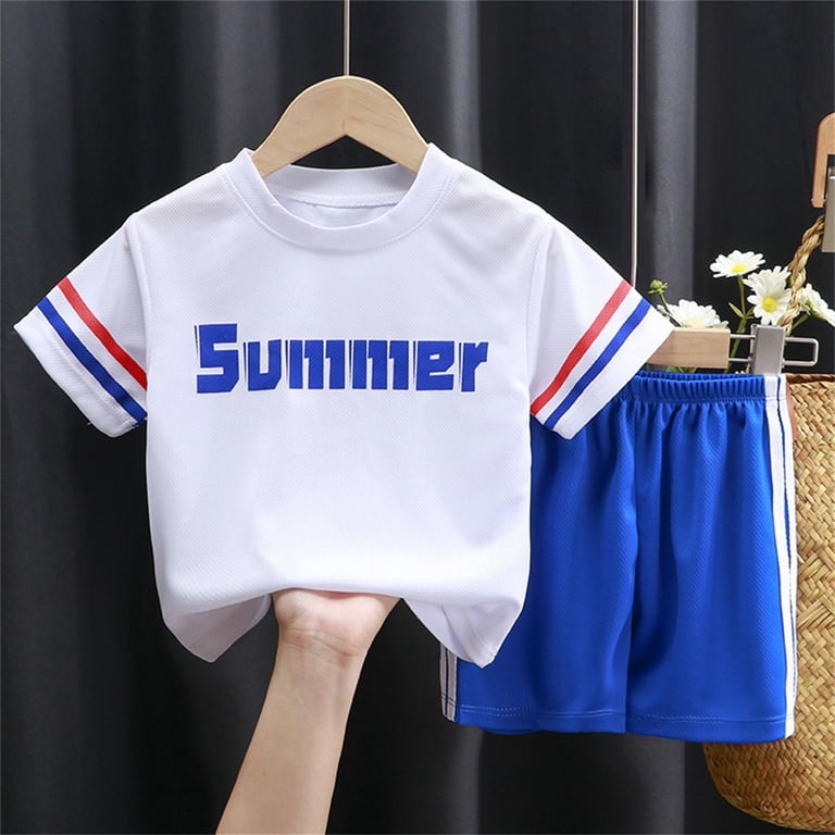 Toddler Baby Boy Baseball Outfit Letter Short Sleeve T-Shirt Tops...