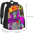 thumbnail image 3 of Gorilla Tag Backpack Blue Monkey Backpack Casual Daypack Large Capacity Travel Backpack Novelty Game Backpacks, 3 of 8