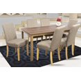thumbnail image 1 of Comedor Angy Beige 6 Sillas en Madera y Cubierta en Tablero MOBILKRAFT Modelo Angy Beige Madera y Cristal, Estilo Clasico en Color Tablero Beteado, 1 of 3