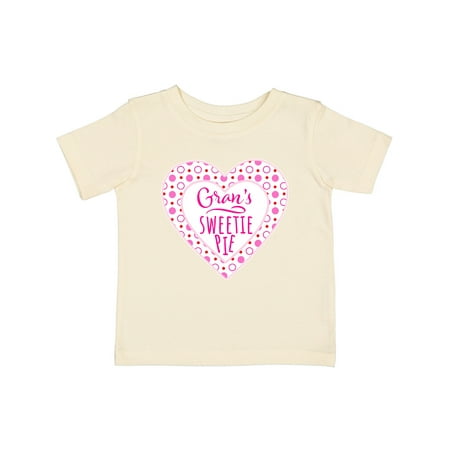 

Inktastic Gran s Sweetie Pie with Pink Hearts Gift Baby Boy or Baby Girl T-Shirt