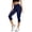 Navy, variant on Capri Leggings for Women High Waisted Full Length Soft Yoga Pants for Workout Tummy Control Yoga Pants (Navy XL)