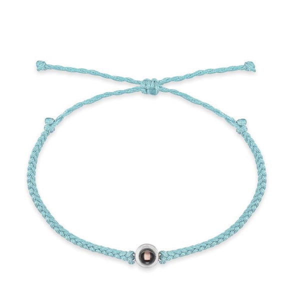 Qarigey Navidad portátil personalizado mujer romántica Navidad chica trenzado brazalete colgante ajustable joyería Festival regalo Ropa, zapatos y accesorios Miscelánea Azul Plata Qarigey AP012364-01