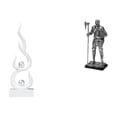 thumbnail image 1 of Escultura abstracta de fuego,Estatua de arte abstracto para decoración del hogar,Figura de escritorio,Estatua de caballero,arte,artesanía,coleccionable,escritorio,oficina,Figura, 1 of 8