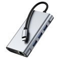 thumbnail image 1 of 1080P Type-C HUB 5GMbps 4K 30hz USB-C HUB RJ45 100M Tarjeta de red para computadora PC Hugtrwg Para estrenar, 1 of 9