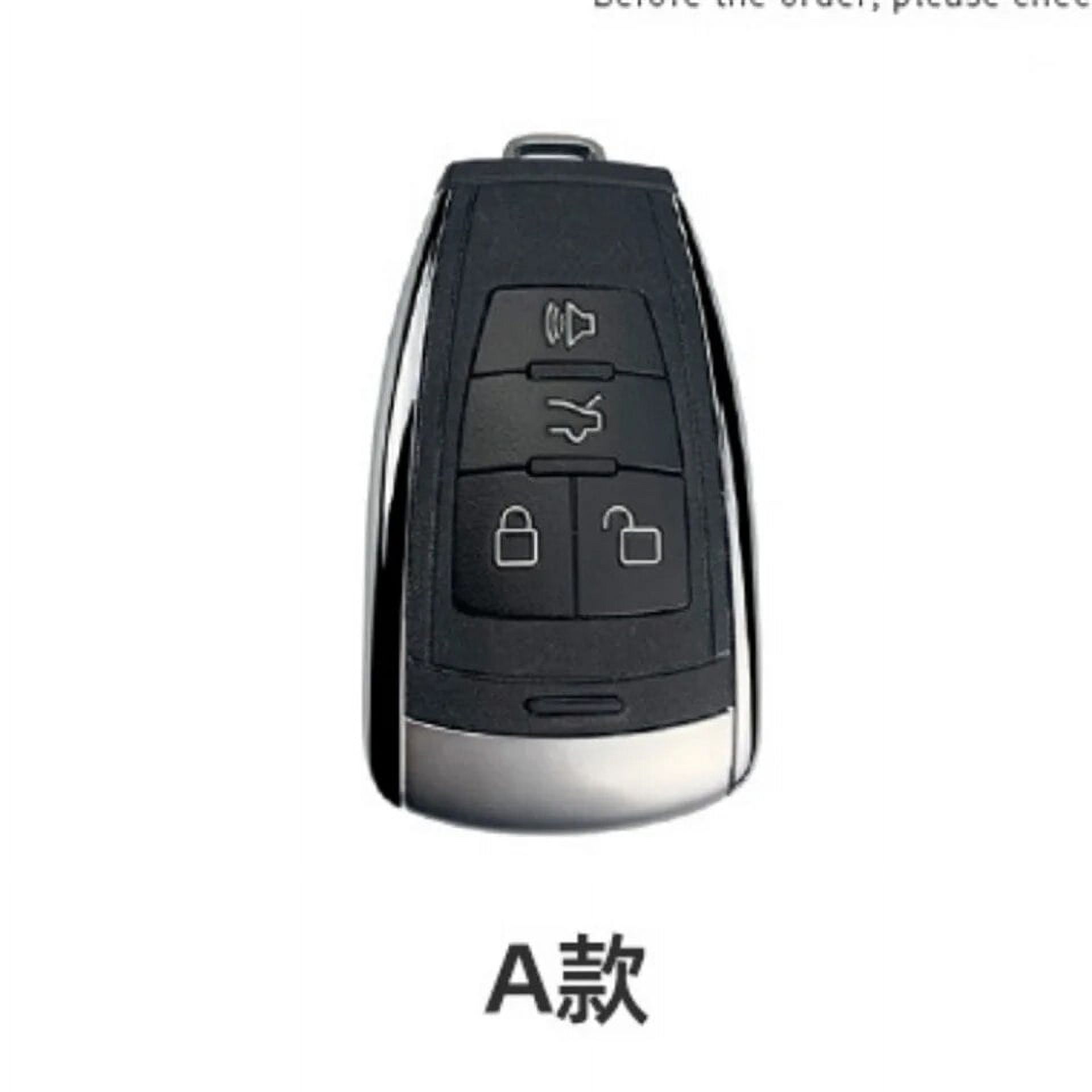 Crazy Horse Leather Car Key Cover Case Keyring Bag for BAIC X7 BJ40 Senova D50 D70 X55 X65 EU5 EU7 Fob Protector Keychain Holder