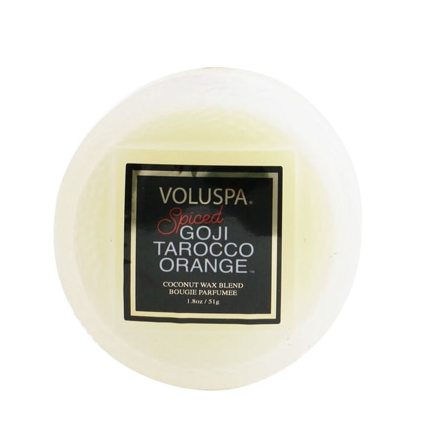 Vela Voluspa con macarrones especiados Goji Tarocco naranja 15 g