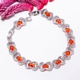 thumbnail image 5 of Red Garnet, CZ 925 Sterling Silver Adjustable Tennis Bracelet 7-8" B13117, Garnet Bracelet, Red Bracelet, Oval Bracelet, 5 of 6