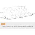 thumbnail image 2 of PetFurnishn 59" x 38" Tufted Bench Cushion for Outdoor Furniture, 3-Seater Replacement for Swing Chair, Patio Sofa/Couch, Overstuffed, Includes Backrest, Dark Gray, 2 of 9