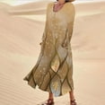 thumbnail image 1 of JUNWELL Robes Grande Taille pour Femmes Robes d'Été Print Robes à Manches Longues avec Poche jusqu'à 65% de Réduction, 1 of 5