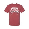 thumbnail image 2 of Wild Bobby, This is Not Sweat Its Just My Fat Crying, Gym/Workout, Men Graphic Tee, Vintage Heather Red, X-Large, 2 of 4