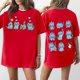 thumbnail image 1 of Pop cazadora para niña Demo-n Hunters Round-Neck Printed Anime Trio Poster T Shirt （Red）, 1 of 4