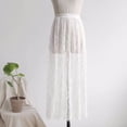 thumbnail image 4 of Samdudou Womens Skirts Maxi Skirt High Waisted Lace Long Skirt Sheer Overlay Elegant Evening Party Bottoms, 4 of 5