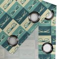 thumbnail image 4 of Ambesonne Indie Grommet Curtain, Vintage Eyeglasses Cool, 50" x 84", Petrol Blue Turquoise, 4 of 6