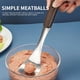 thumbnail image 4 of Cuchara de prensa para hacer albóndigas de acero inoxidable 304 | Exprimidor de Carne de Mano para Cocina, Herramienta para Freír Bolas de Pescado | Fácil liberación, antiadherente, diseño de fuga, 4 of 8