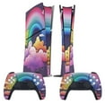 thumbnail image 2 of Skin Sticker for PS5 Slim Standard PS5 Pro Disc Digital Edition Console and Controllers Decals for Playstation 5 (Rainbow Clouds Colorful Sky,PS5 Slim Disc Edition), 2 of 5