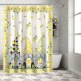 thumbnail image 3 of Summer Tropical Lemon Shower Curtain, Cute Gnomes Shower Curtain Set with Hooks, Spring Summer Waterproof Fabric Shower Curtains for Bathroom Decor, 72x72 Inch Bath Curtain, 3 of 5