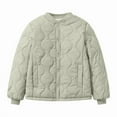 thumbnail image 6 of Cethrio Girls Puffer Jackets, Casual Stand-up Collar Solid Color Thermal Winter Outerwear Army Green Size 9-10 T, 6 of 7
