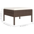 thumbnail image 4 of vidaXL 6 Piece Patio Lounge Set with Cushions Poly Rattan Brown, 3094371, 4 of 8