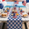 thumbnail image 4 of Linnome Independence Day Polyester Table Runner with Star Pattern for Holiday Party Decor 72x13in Multicolor, 4 of 6