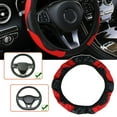 thumbnail image 6 of Red Car Microfiber Leather SteeRings Wheel Cover 38cm Universal Accessories, 6 of 9