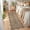 Dark Brown, variant on Cyan Blue Runner Rug 2x6FT – Machine Washable, Low Pile, Non-Slip Carpet for Hallway, Entryway, Kitchen, Bedroom, Bathroom – Neutral Scalloped Edgeed Soft Area Rug