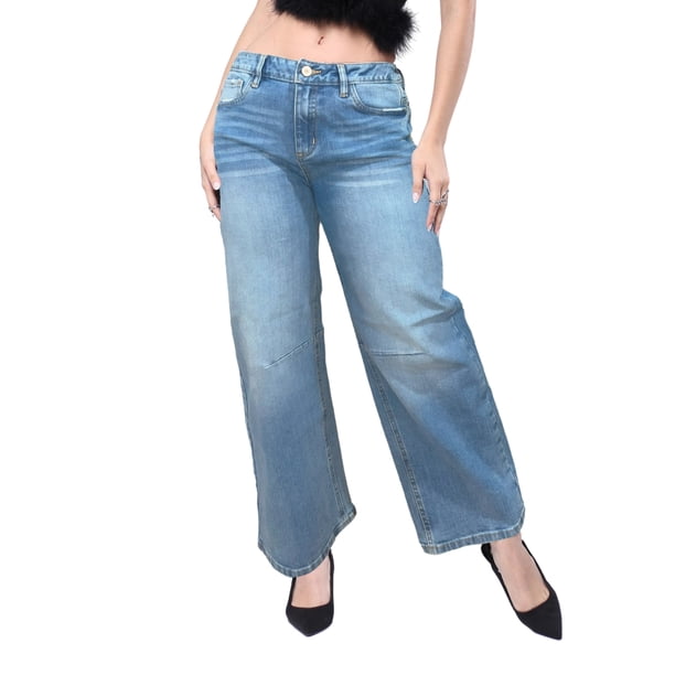 Jeans pierna Recta Savi Jeans Azul Claro Tiro Medio Mujer