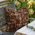 thumbnail image 5 of Coffee Beans Throw Pillow Cover Love Heart Vintage Brown Cotton Linen Cushion Cover Throw Pillow Case with Invisible Zipper for Couch Sofa Bed Chair Car 20x20 Inch, 5 of 9