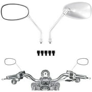 Motorcycle Side Mirrors, M8 M10 Rear View Side Mirrors for Road King Street Electra Glide Road Glide Dyna Softail,