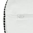 thumbnail image 6 of Northlight 18" White and Black Striped Outdoor Woven Pouf Ottoman, 6 of 8