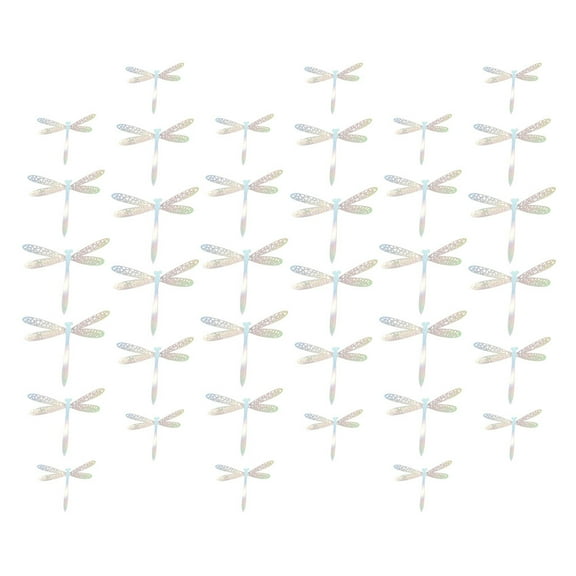 Hytrove 36Pcs Removable Wall Decals Imitation Dragonfly Decals for Nursery and Dorm Decorations