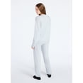 thumbnail image 2 of Joyspun Women's French Terry Long Sleeve Sleep Top and Joggers Lounge Set, 2-Piece, Sizes XS-3X, 2 of 4