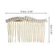 thumbnail image 2 of Unique Bargains 1 Pc Women's S-shaped Rhinestones Side Comb for Parties Gold Tone Alloy, 2 of 4