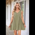 thumbnail image 4 of Vestido Mini Sin Mangas Gris-Verde S, 4 of 7