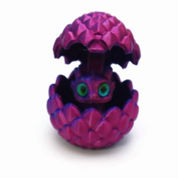 3pc 3D Printed Dragon Egg Craft Figurine Gift Trendy Toy With Creative Collectible Animal Jointed Plaything Decoration Or Gifts