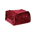 thumbnail image 2 of Ultra Plush By Décor&More King Size Chevron Arrow Jacquard Microplush Blanket (102" x 90") - Burgundy, 2 of 3