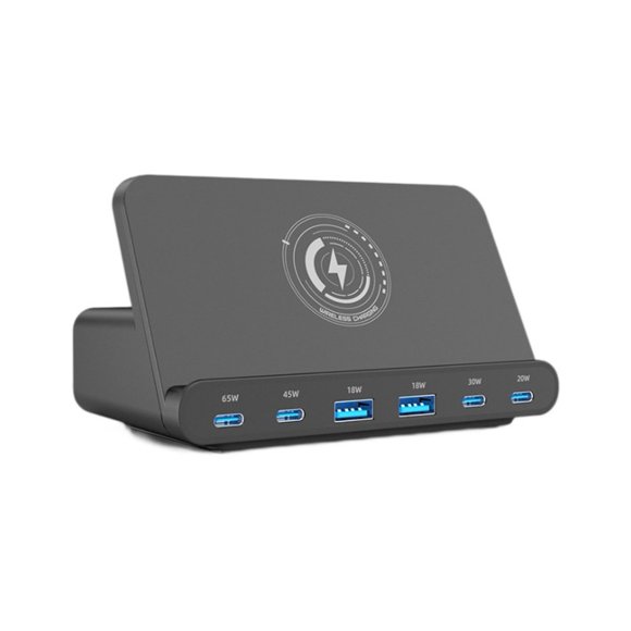 Mobile Phone Wireless Charger Stand High-Power GaN USB C Charger With Multiple Ports - Fast Charging For Phone