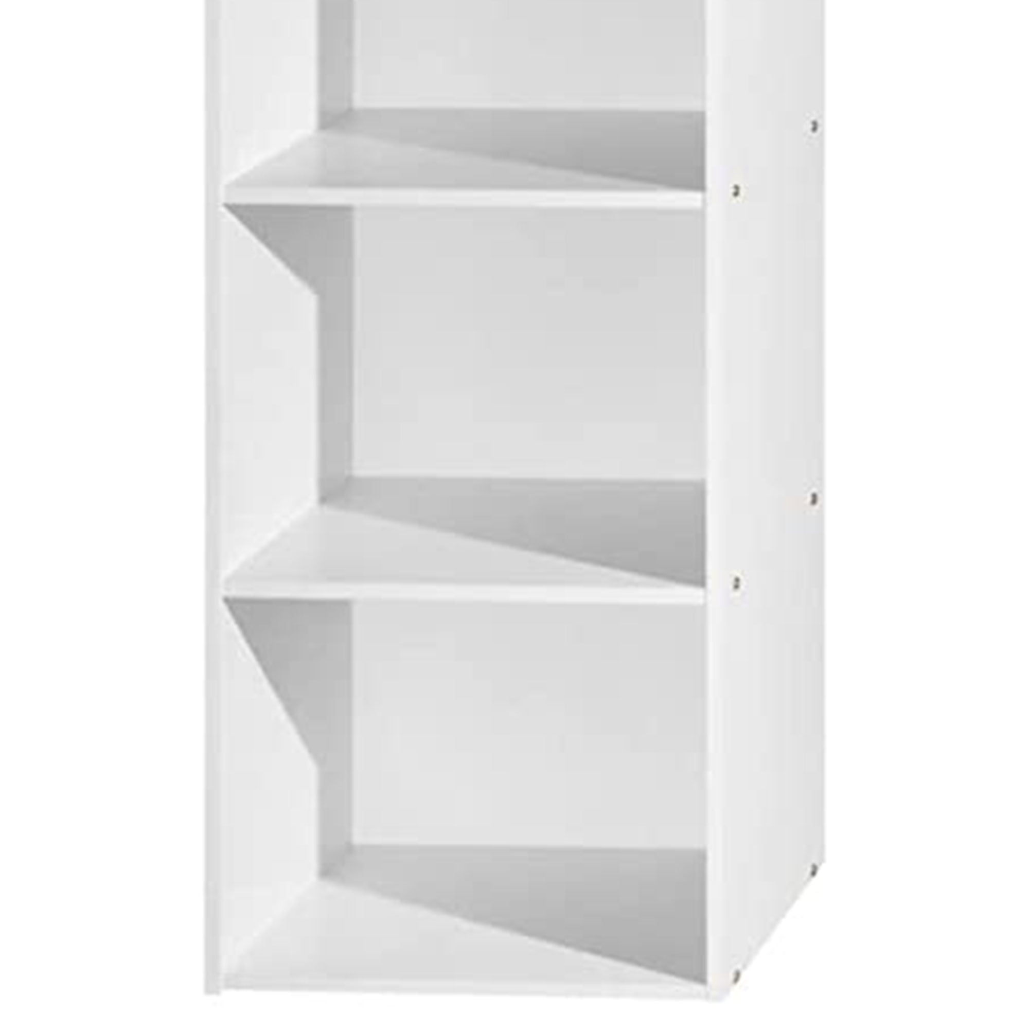 Hodedah 5-Shelf Bookcase, White